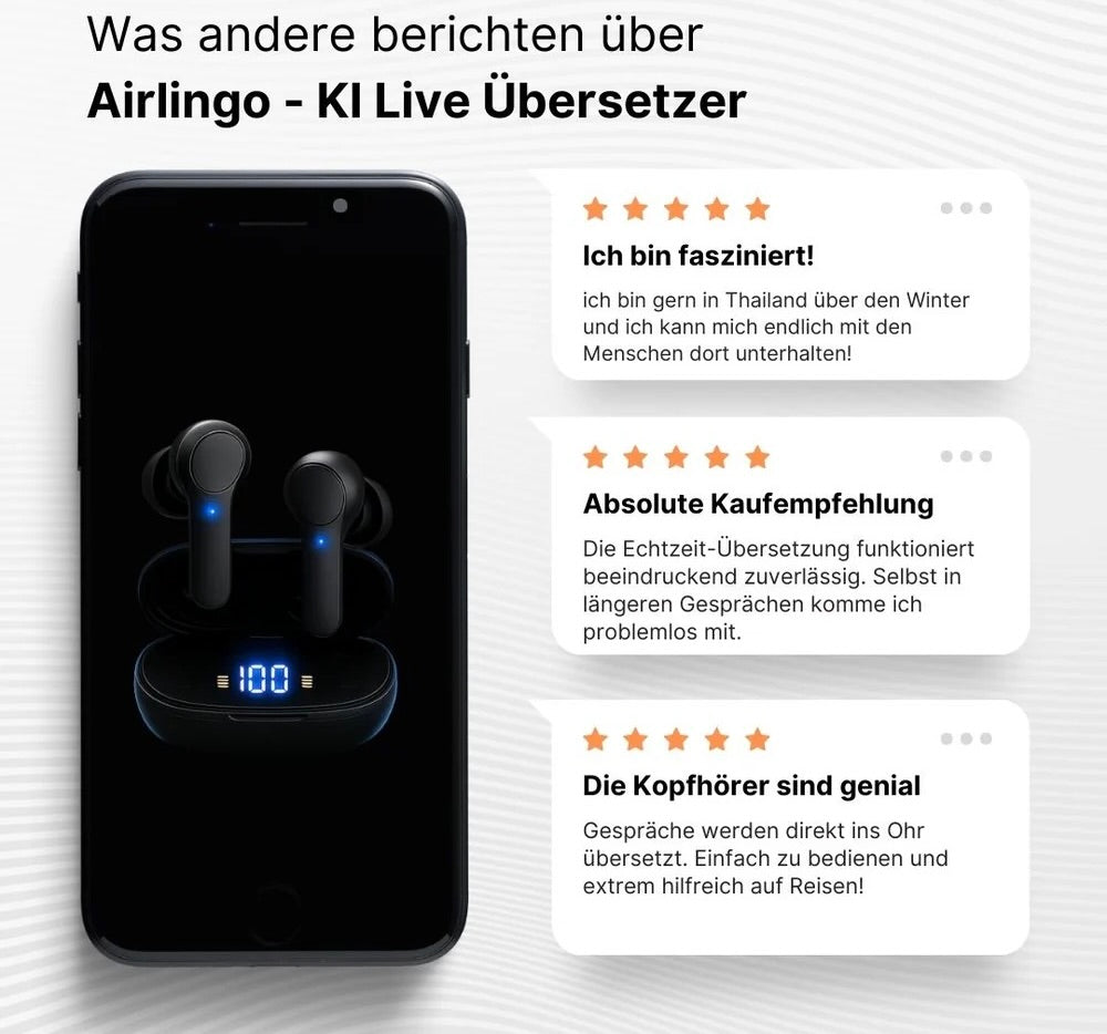 Airlingo - Ki-Kopfhörer mit direktem Übersetzer